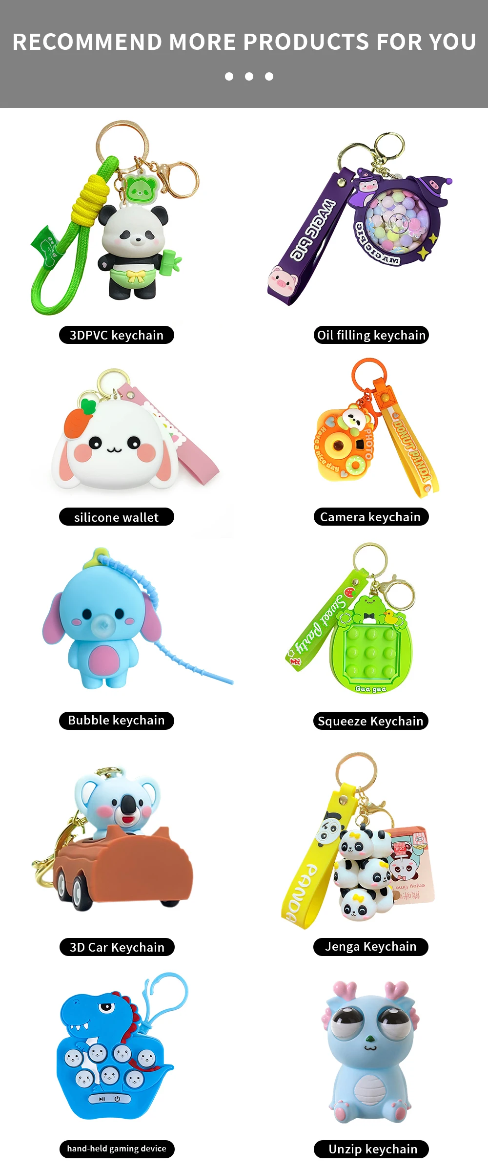 product hot selling 3d uv electroplating cartoon little girl pvc keychain cute plastic bag pendant keychain for car keychain222-67