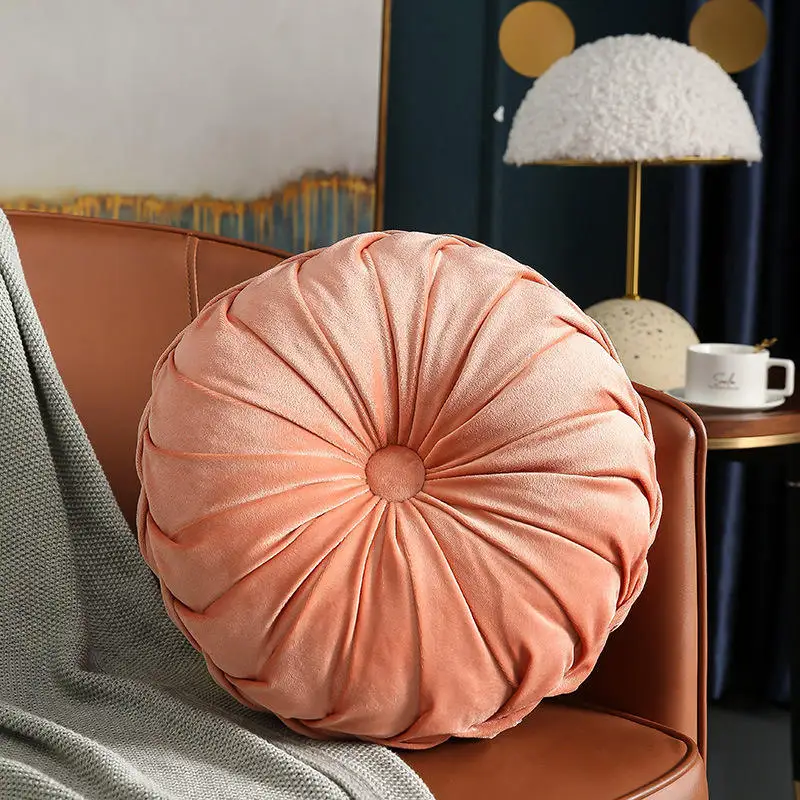 Factory Hot Sale Indoor Decorative Dutch Velvet Pumpkin Pillow Custom Woven Technique for Floor Seat Cushion supplier