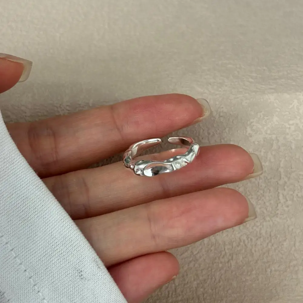 KAKODIY High End Irregular Open Adjustable Engagement Ring 925 Sterling Silver Women's Wedding Ring detail 5