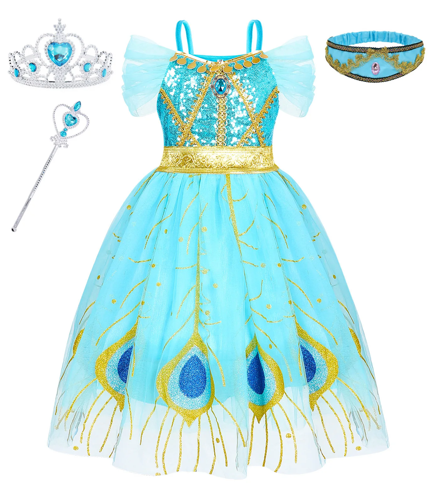 aladdin jasmine blue dress Light Blue Non-Iron Dress Shirt Navy Buttons main image 0