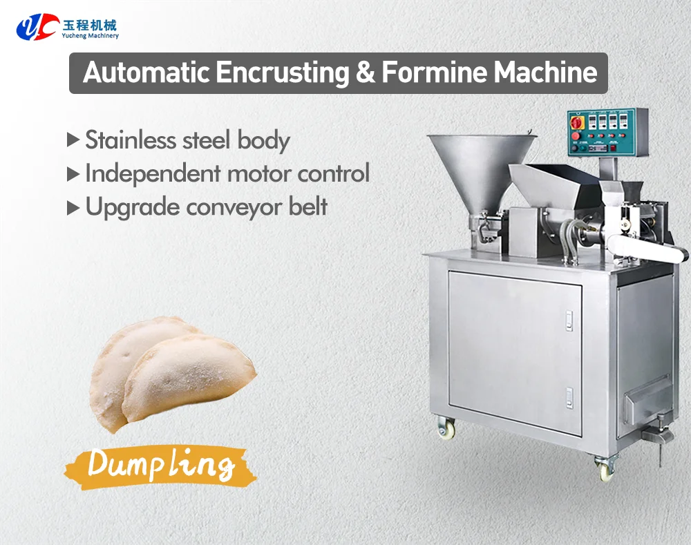 Super quality high speed Yucheng customized automatic dumpling samosa empanadas encrusting machine supplier