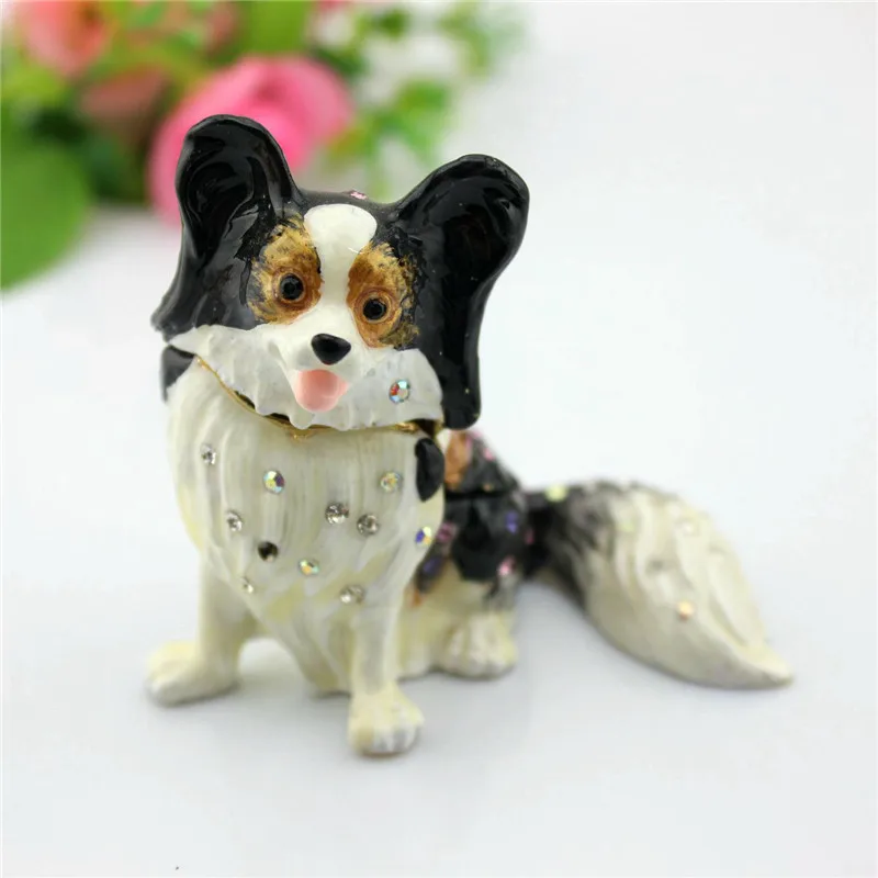 Enamel Metal Dog Trinket Box Animal Shape Jewelry Box Small Home Decorative  Gift Box - Buy Dog Trinket Box Product on 