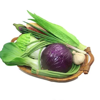Make high simulated PU vegetables artificial kitchen display foam fruits restaurant decoration cabbage pepper onions