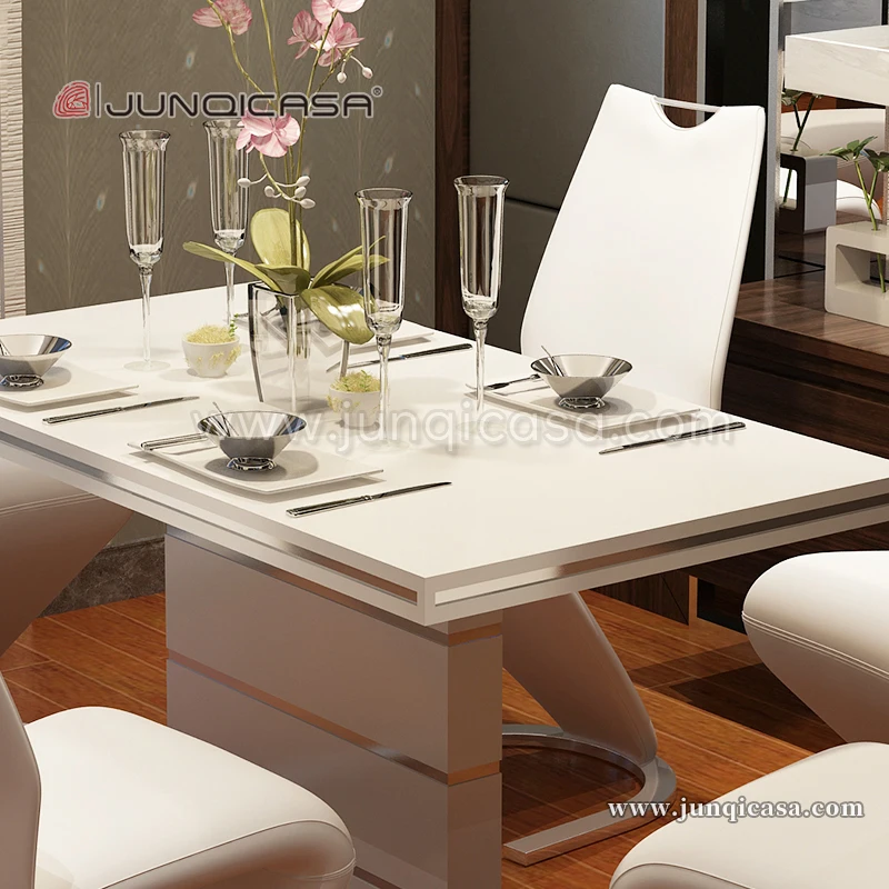 Fashion Luxury Rectangle Extendable Dining Table Modern Home Furniture Marble Dining With Chairs