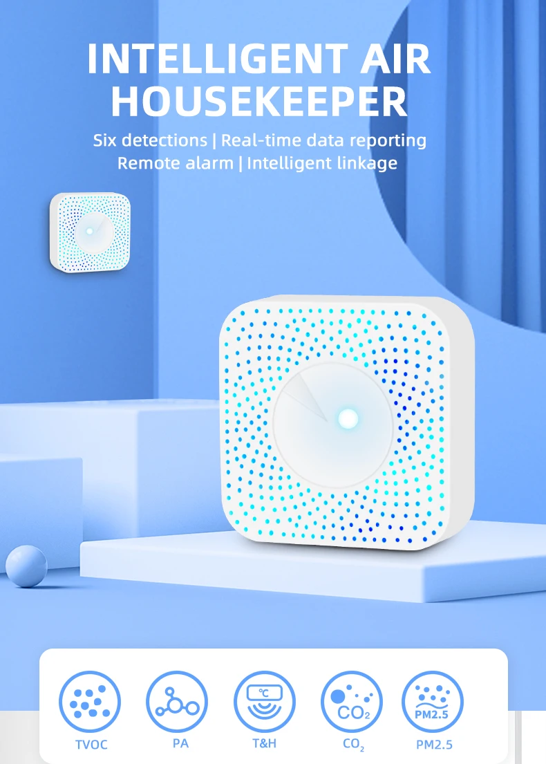 Tuya Zigbee Smart Air Quality Meter - CO2 & PM2.5 Detector
