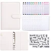 Raccoglitore bianco + foglio budget + 8 tasche budget + 2 adesivi