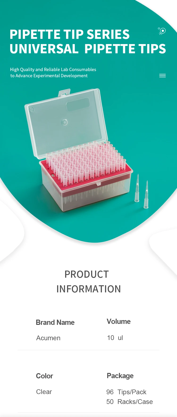 Beveled Matrix Pipette Tips White Yellow Bag Blue Oem Boxes Pack Pcs