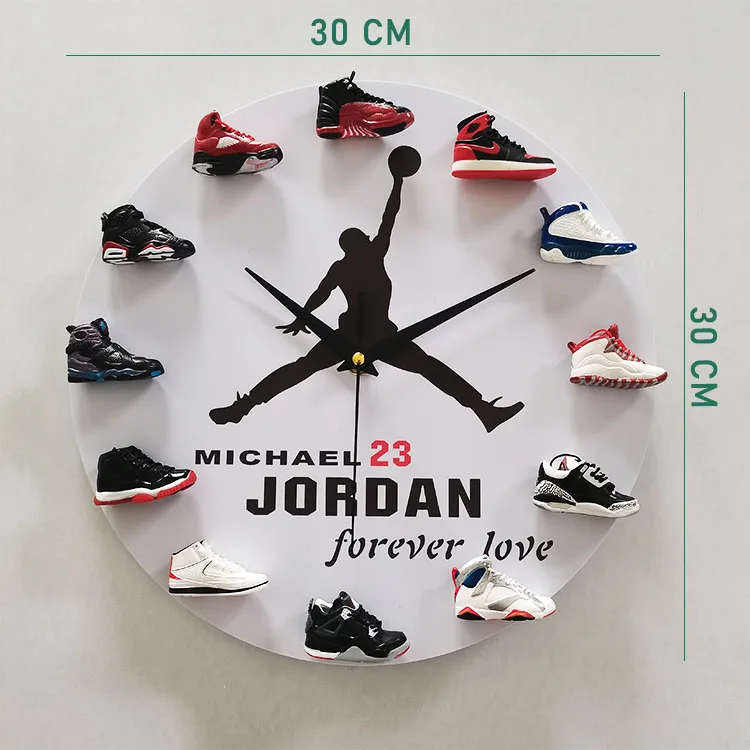 air jordan clock with shoes