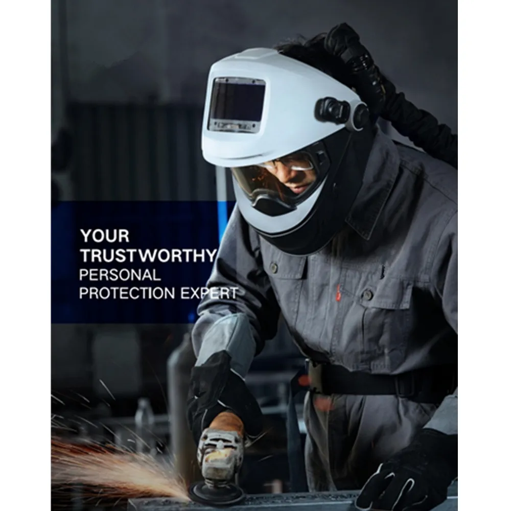 NEW! Flap Window Remote with Bluetooth and OLED Display Filter Welding Helmet with Powered Air Purifying Respirators
