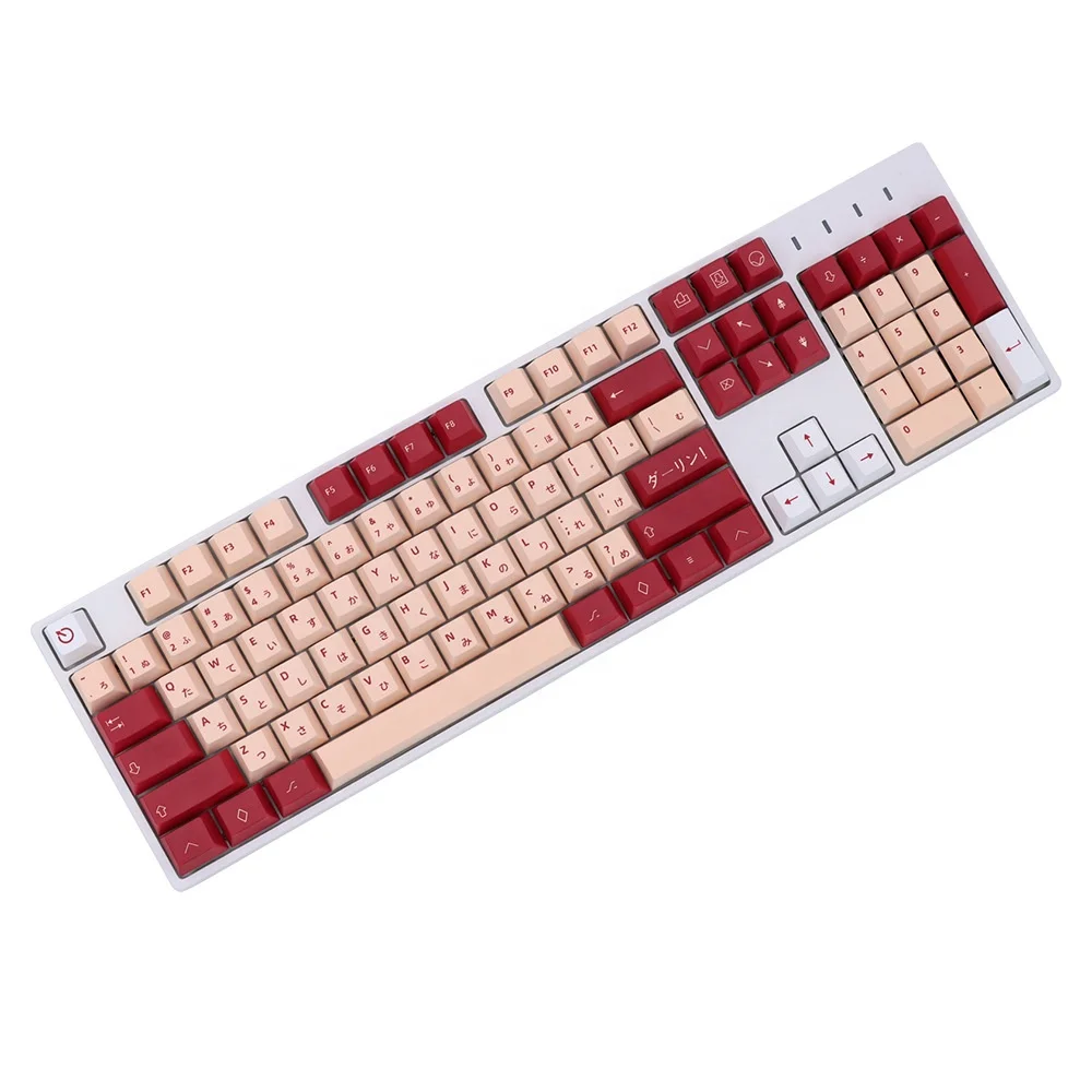 Amazon Hotsale  Darling Zero Two Anime Manga Keycap English Japanese Waifu Keycaps Set For Mechanical Keyboard