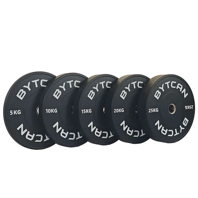 Manufacturer Weightlifting Rubber plate 20kg black powerlifting weight lbs barbell gym rubber bumper weight lifting plates