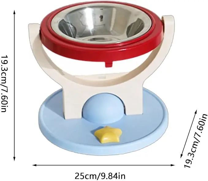 Hot Pet Heighten Pet Bowl for Cats and Dogs Adjustable Elevated Cat Food and Water Bowl Holder Feeder