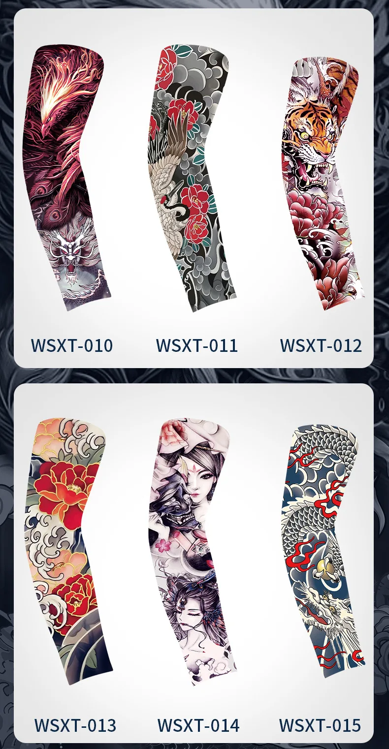 Full Arm Tattoo Stickers Yakuza - UV Protection, Breathable, Elastic ...