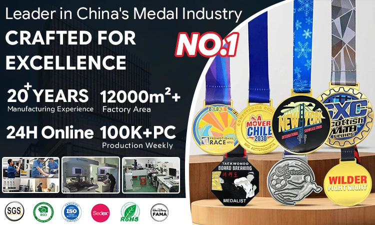Custom Gold Silver Copper Sports Medals with Logo