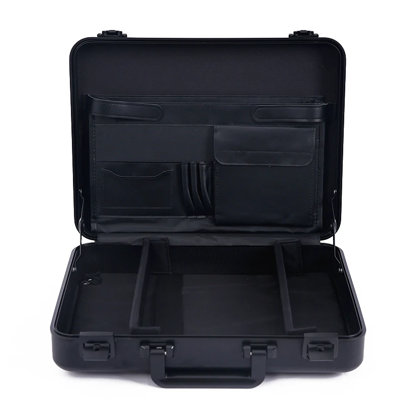 Luxury Black Hard Shell Aluminum Hard Case Aluminum Briefcase Hard Case