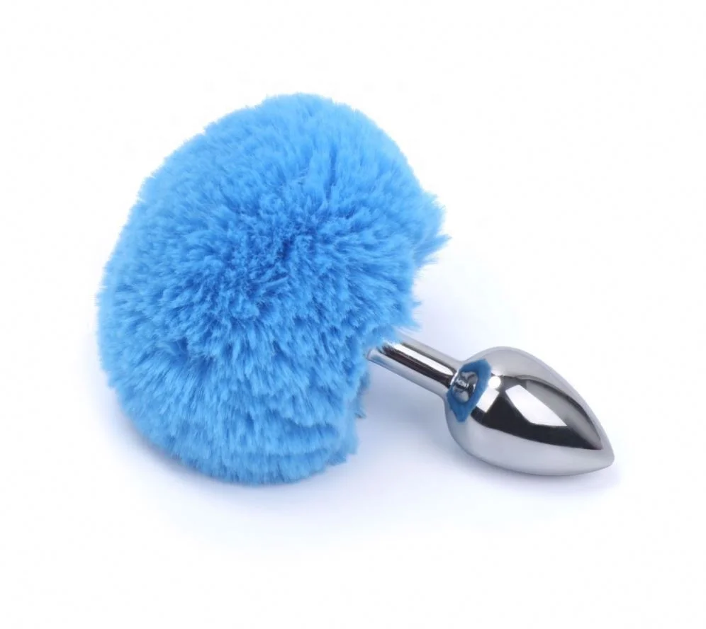 Girlspower Women's Erotic Sensual Anal Fuzzy Ball Plug Colorful Fox Tail Butt Plug for Adult Teasing Role-Play Anal Sex Toy