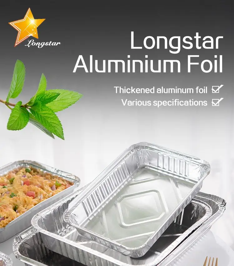 850ml Rectangular Aluminum Disposable Foil Pan Roasting Pans Disposable