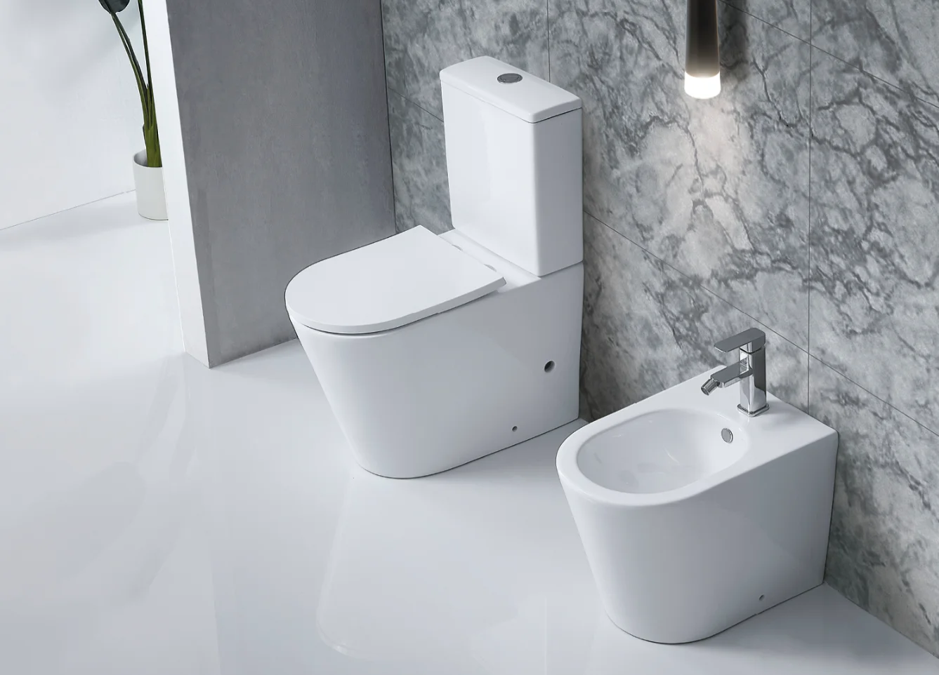 Europe standard white color wc sanitary ware p trap toilet bathroom ceramic two piece back to wall toilet factory