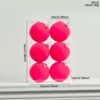 6-6PCS Flocked Balls - Rose Red