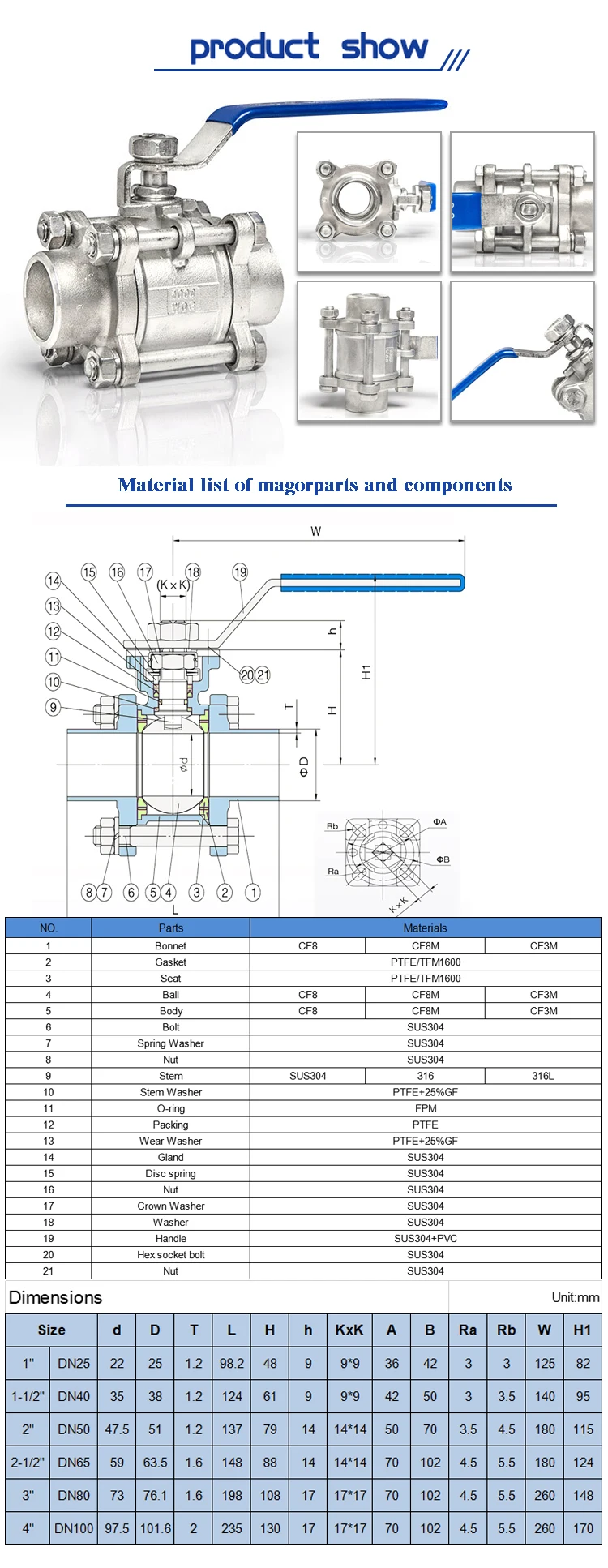 Atmospheric Steam Floating Ball Valve Bidirectional Stainless Steel High Platform Pneumatic High