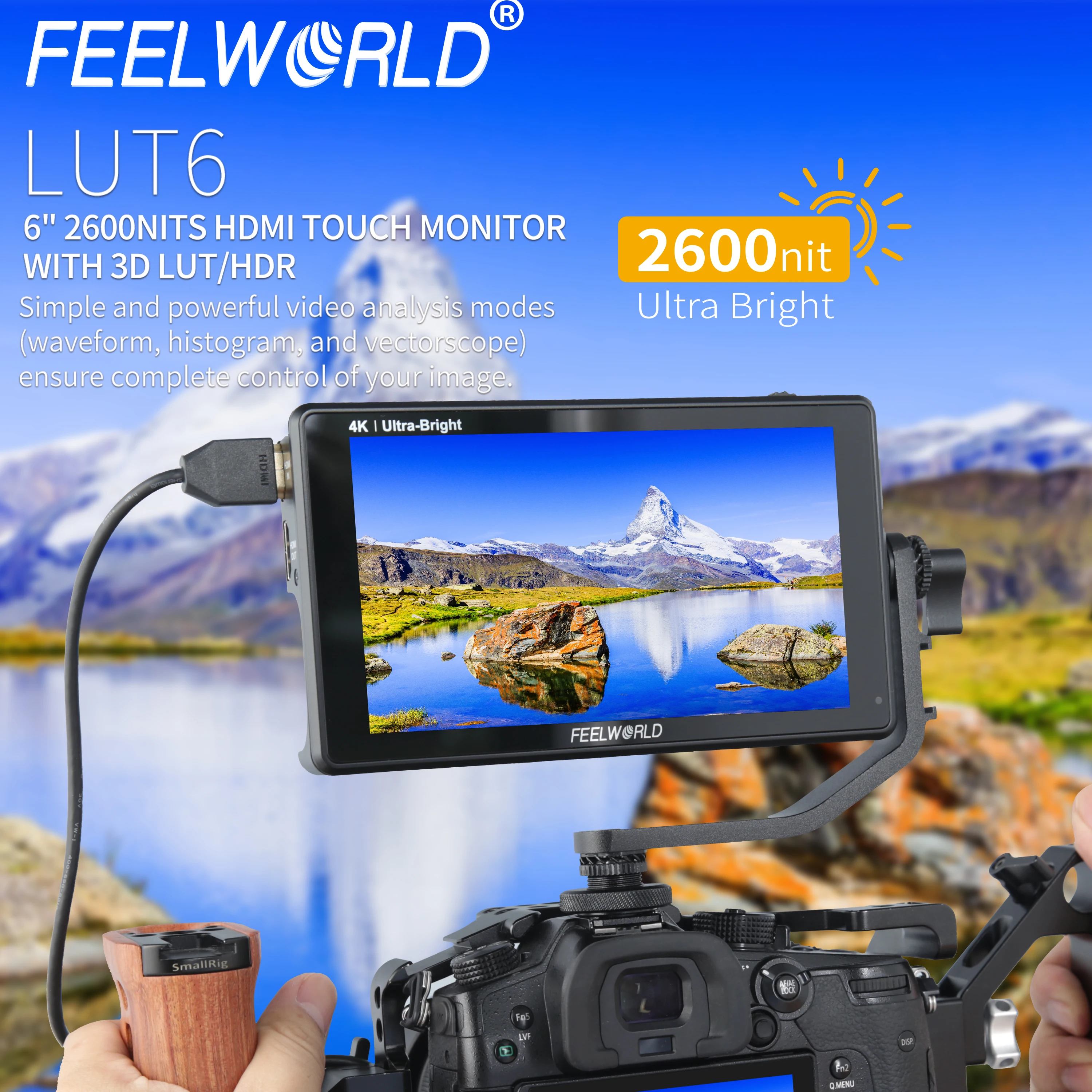 ★キニョネス★FEELWORLD★LUT6★2600nit★field FEELWORLD LUT6 6
