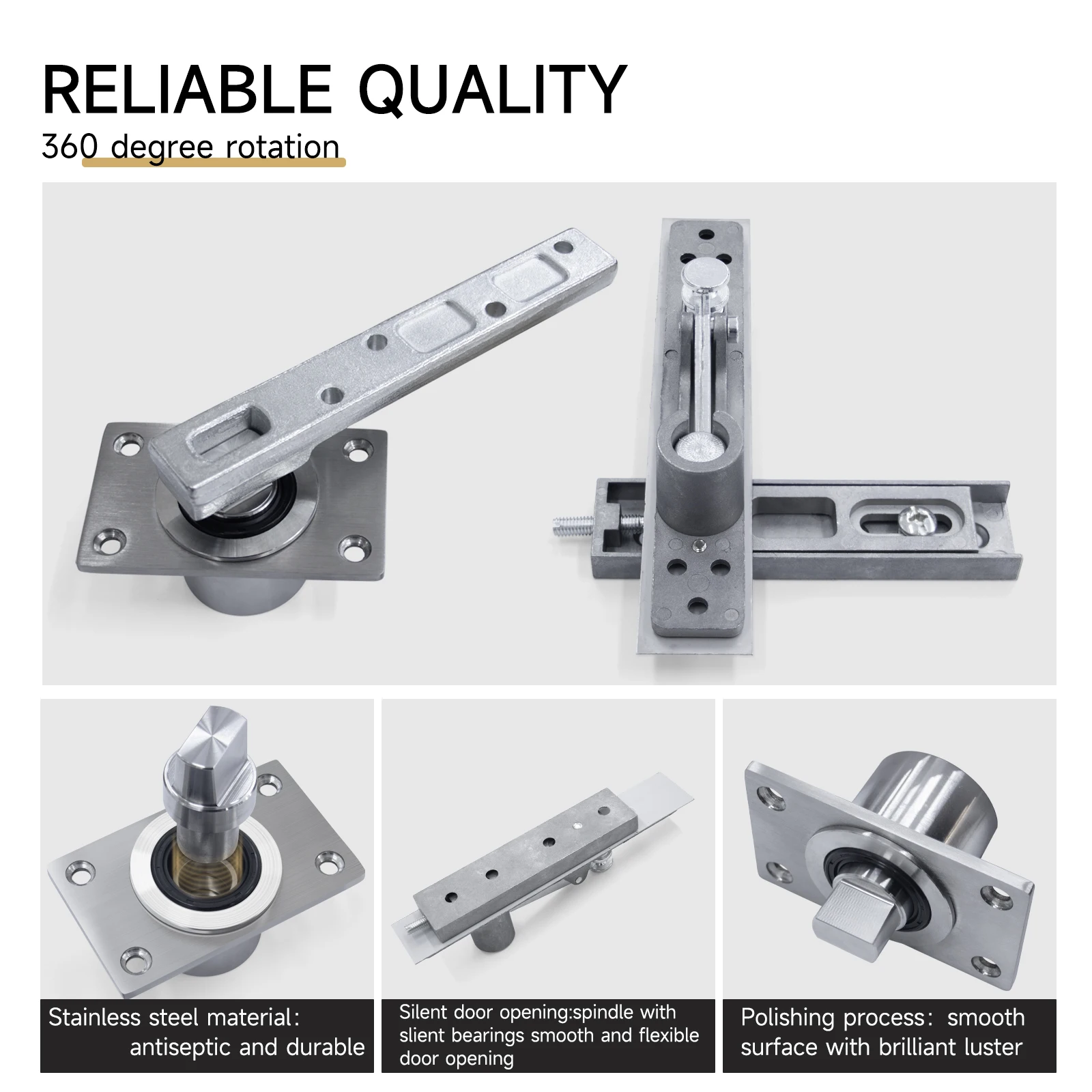 SAYAYO Glastür Scharnier Glastürscharnier Gebürstet Edelstahl 8-12 mm