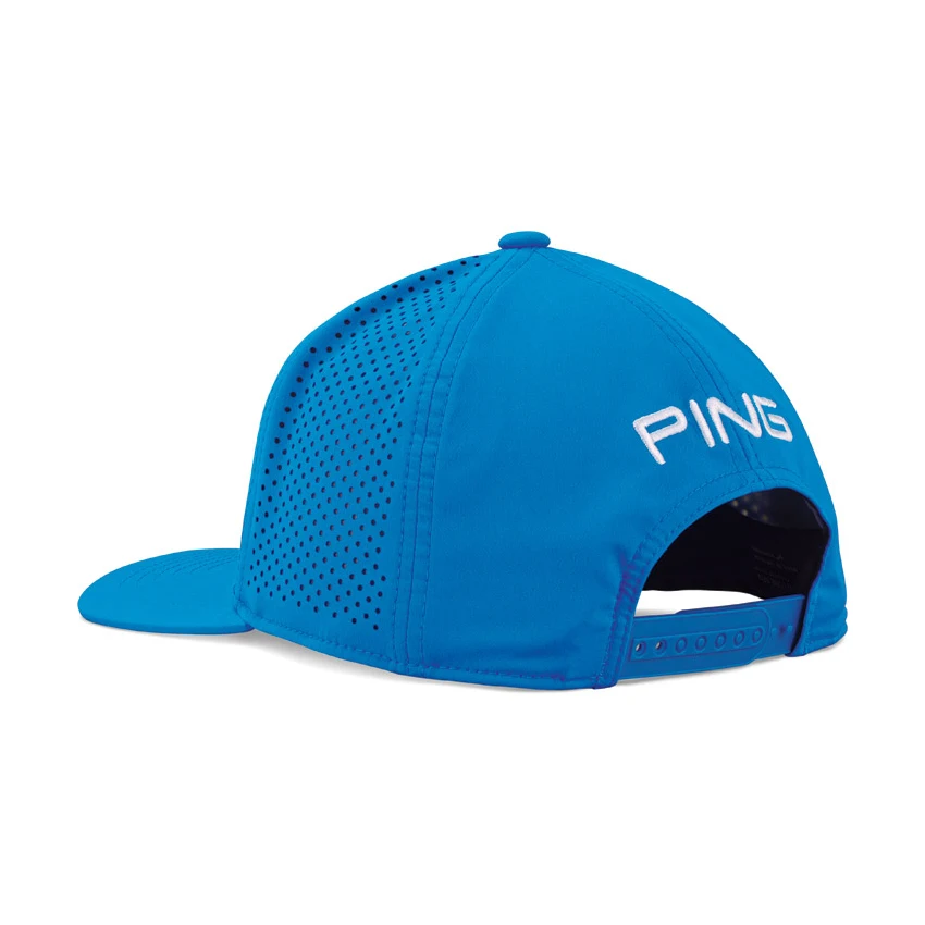 Custom Logo Laser Cut Perforated Golf Hat Structured Snapback Ping Cap
