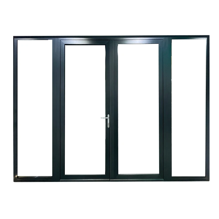 Minglei High Quality Aluminum frame glass door double swing french doors Aluminum Exterior Door supplier