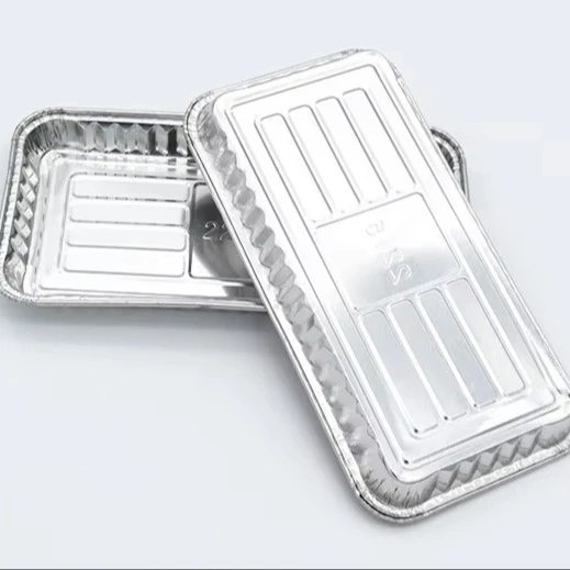 TIA CB15 Récipients alimentaires jetables en feuille d'aluminium rectangulaires de 12 pouces résistants aux hautes températures, vente en gros
