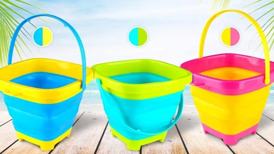 Juguetes De Playa Outdoor Beach Sand Toys Plastic Foldable Bucket