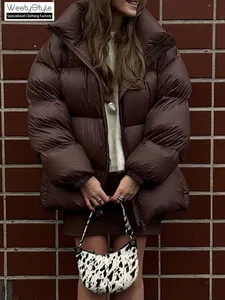 Cross-border European American Short Stand-up Collar Zipper Long-sleeve Polyester Windproof Breathable Eco-Friendly Filled
