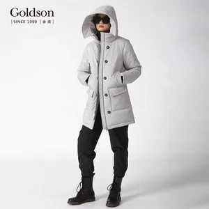 Women's Casual Winter Waterproof Windproof Short Duck Down Jacket Fashion Padded Outdoor Coat with Detachable Hood