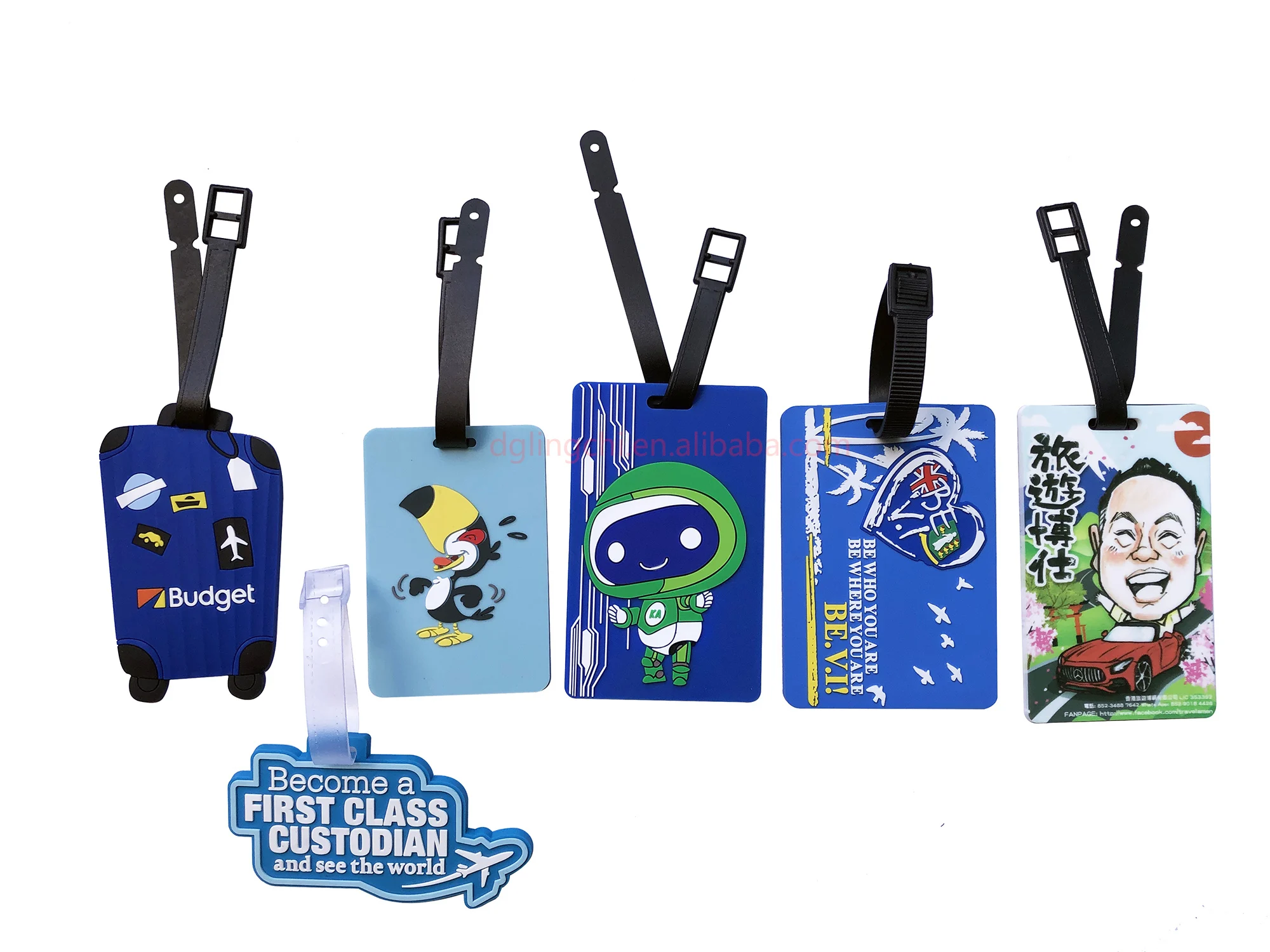 Customize Suitcase Tag Cheap Bulk Silicone Baggage Tag Custom Logo Pvc