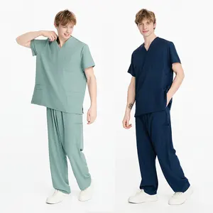 Wholesale Custom Men Hospital Scrubs Sets Medical Uniforms Doctor Nurse Scrubs Uniforms Set