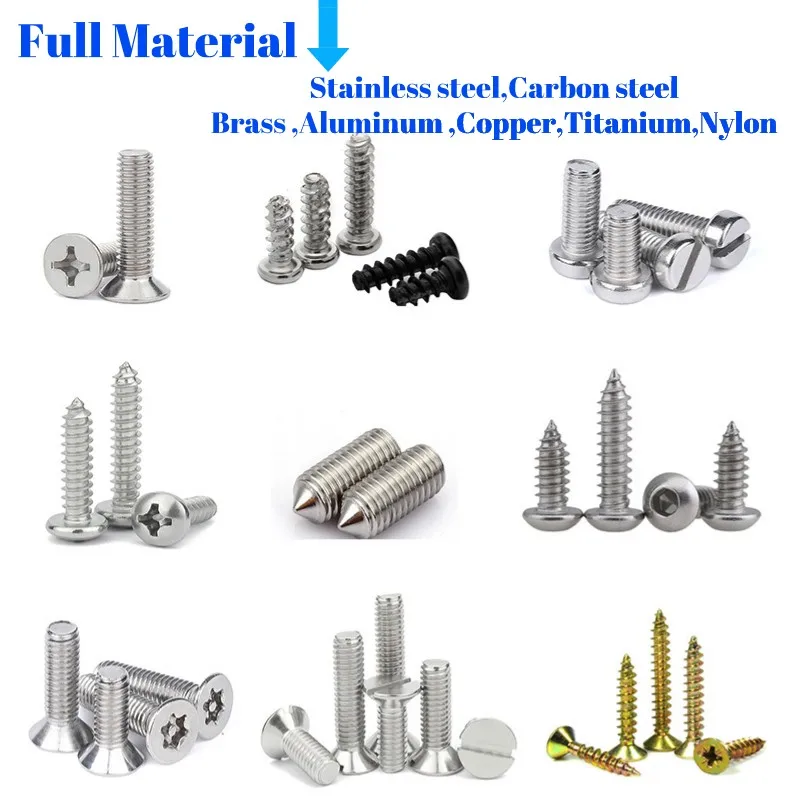 Nylon Black Display M2 Plastic Flat Cross Machine Screws