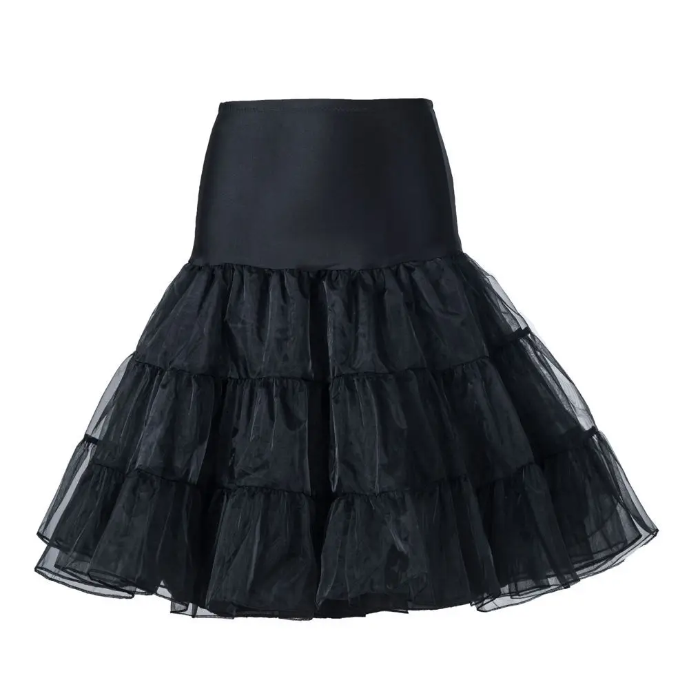 Tulle Skirts Womens Fashion High Waist Retro Vintage Petticoat