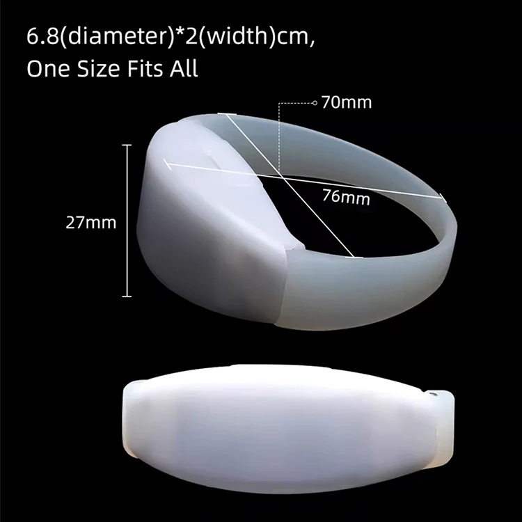 Custom Concert Event Parties Wrist Band Dmx Glowing Pulsera LED Wristband Remote Control Light up LED Bracelet