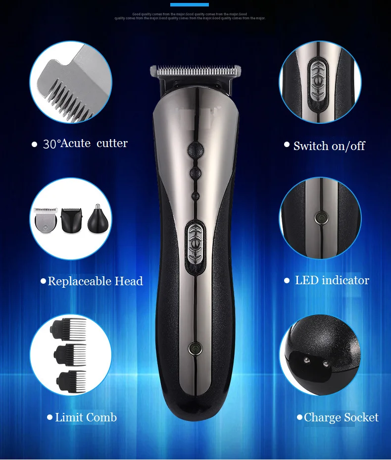 Rechargeable Electric Trimmer Hair Cut Machine Electric Hair Clipper Trimmer Men Nose Beard