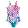 03 Costume da bagno a sirena con scollo all'americana