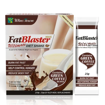 Private label fat blaster diet shake Instant coffee for weight loss green coffee Chocolate Healthy Meal Replacement Food