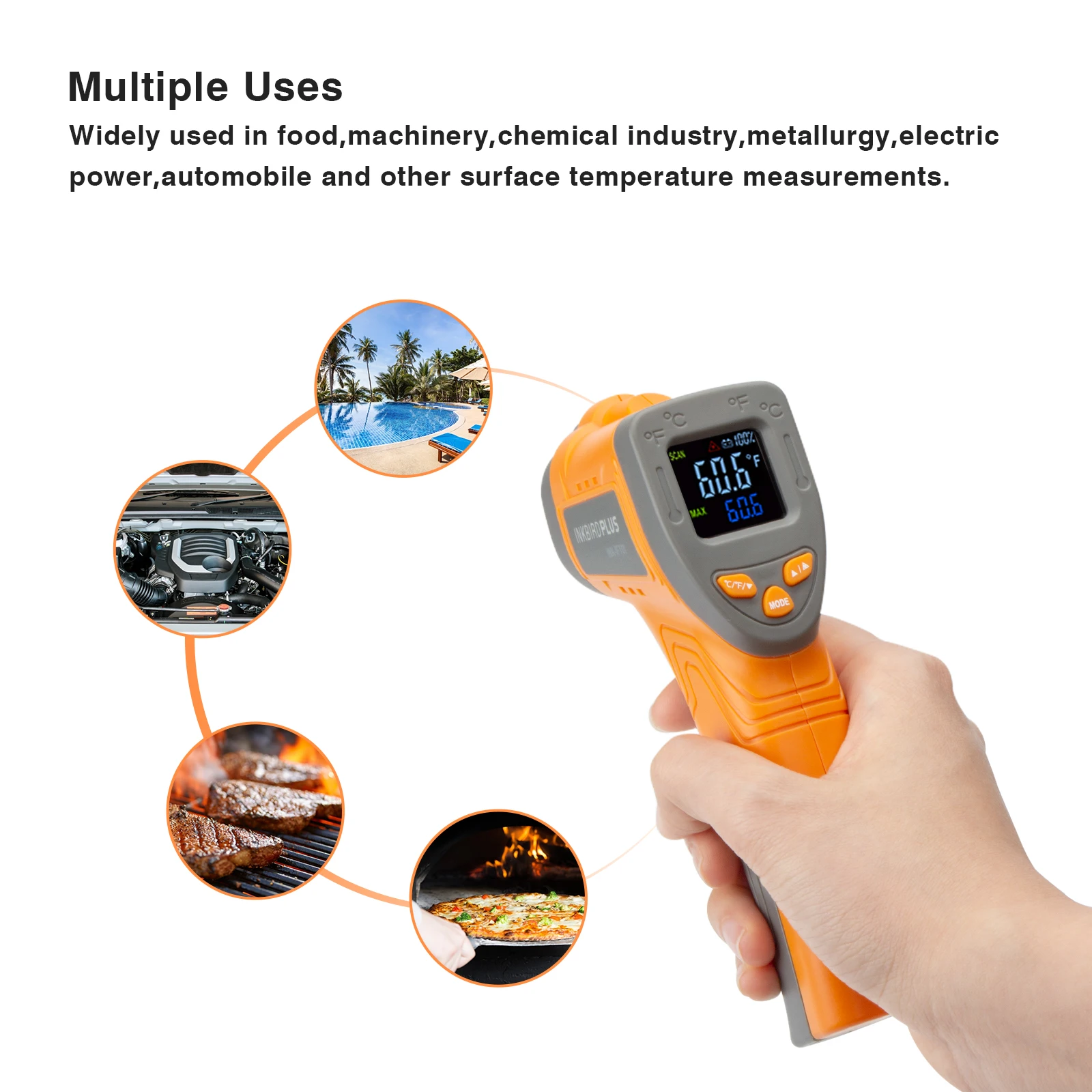 Inkbird INK-IFT01 Laser Infrared Non-Contact Digital Temperature Gun