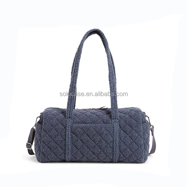 Teddy Cloth Quilted Duffel Bag