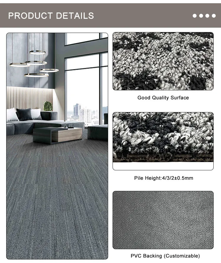 Luxury Commercial Tile Carpet Hotel Nylon Modular Interlocking Floor Carpet Tiles for Office Adult Modern Carpet supplier