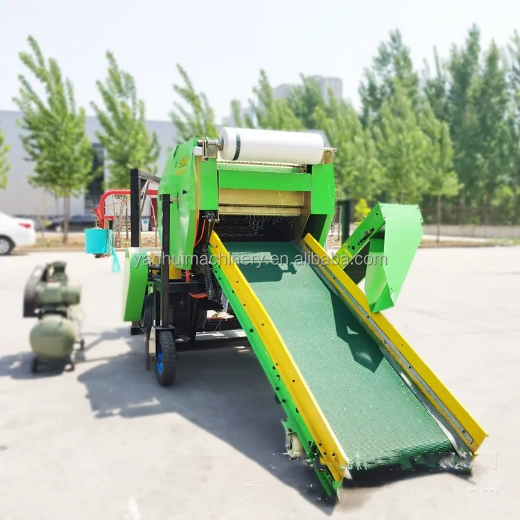 Latest 70-80pcs / H Maize Corn Silage Packing Machine Silage Baler and Wrapper Machine 2 Wrapper Parts Unit Bale 100kg