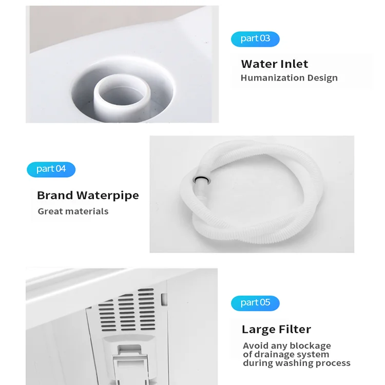 3kg Small Semi Automatic Double Tub Lavadoras De Ropa Smart Home Appliances Mini Washing Machine