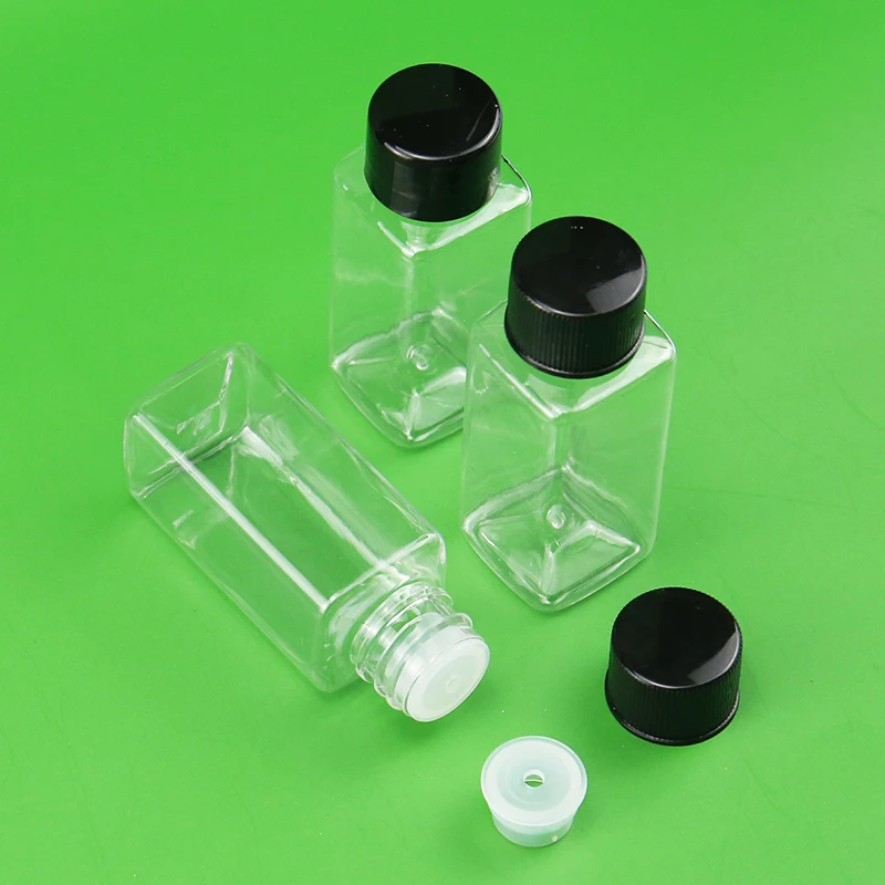 product pet 30ml bottle plastic transparent cosmetic bottle with black cap-31