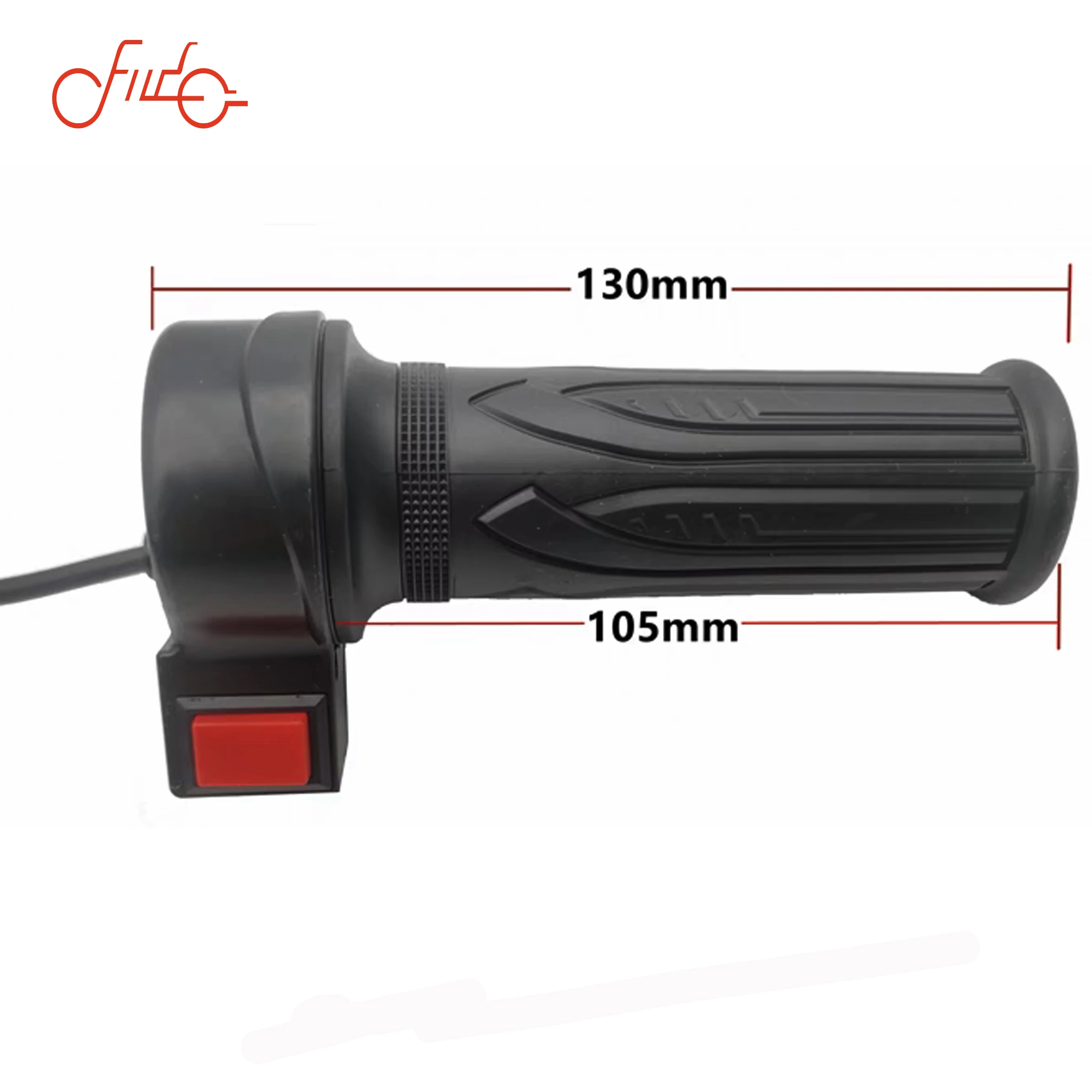 Ebike Grips VBESTLIFE Electric Bike Twist Throttle Grip, Right Hand Sensitive Stable Speed Control Handle With Waterproof Plug For Bafang Middle Motor Ridstar Full Twist Throttle