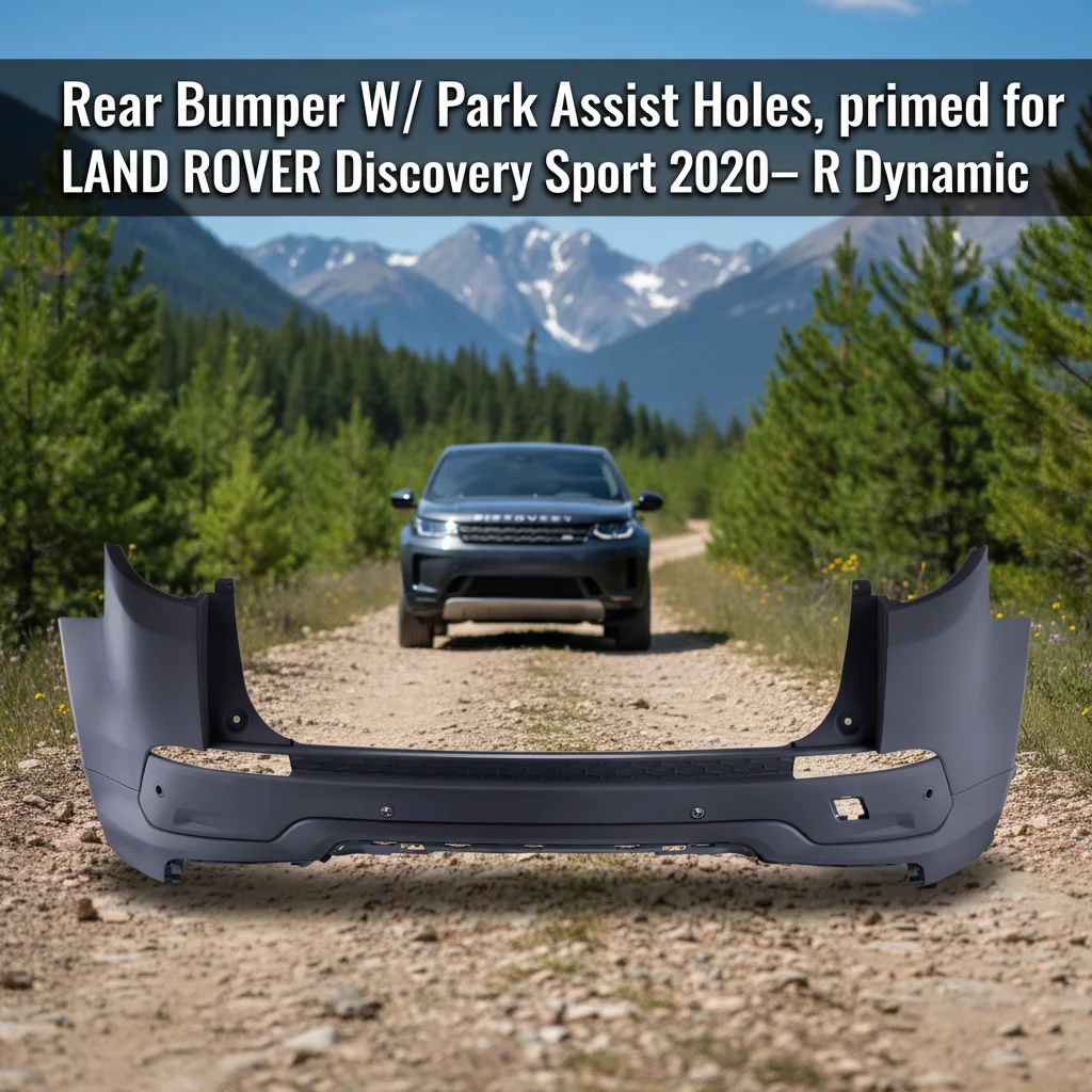 LR137937-B Car Accessories OE Custom Car Rear Bumper W/ Park Assist Holes,primed for LAND ROVER Discovery Sport 2020- R Dynamic