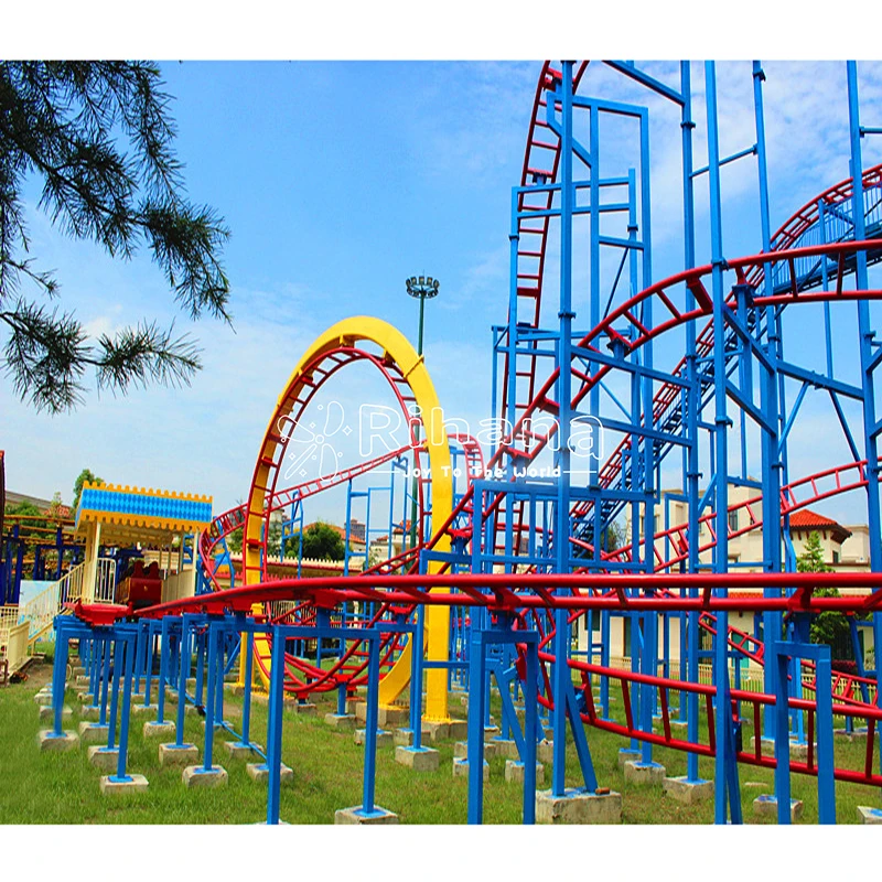 Unique Design Large Overlapping Roller Coaster Amusement Park Ride Manufacturer Thrill Zip Line