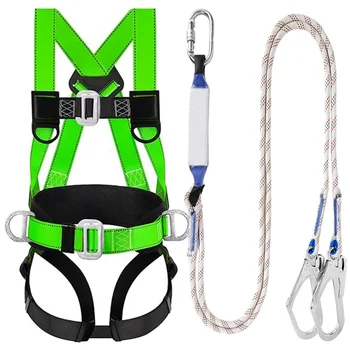 HN3006B European style Full body Harness Safety belt with shock absorber lanyard for fall protection